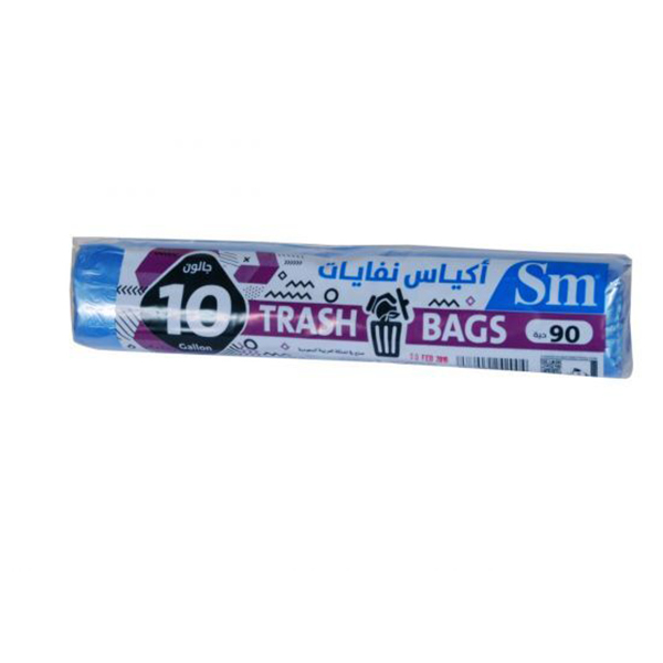 White &amp; Blue Trash Bags Roll 10 Gallons 90 Bags