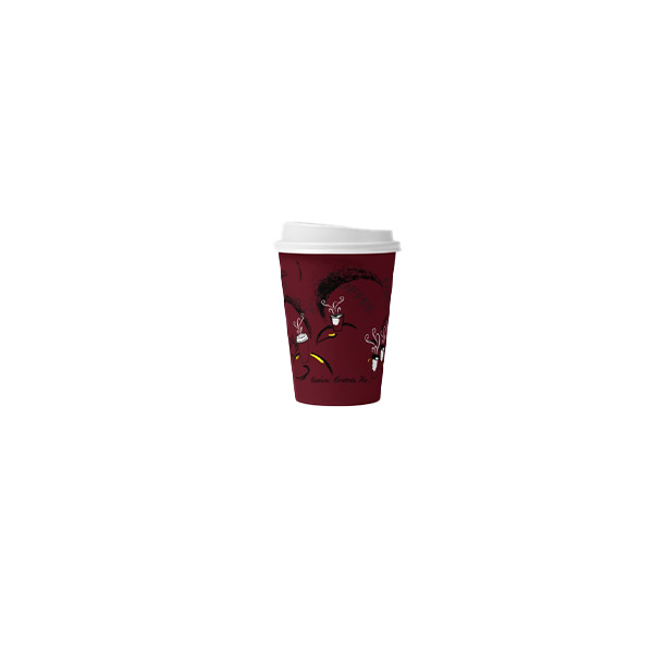 Coffee Paper Cups Black with Cups 16 Oz (25 Pcs x 20 Pkt), 500 Pcs | Carton