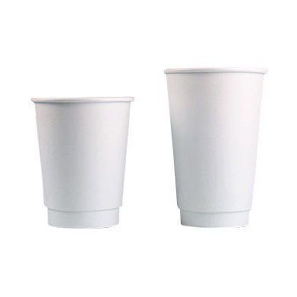 Cappuccino Paper Cups White Double Wall Without Cover 8 Oz, (25Pcsx20Pkt), 500 Pcs | Carton