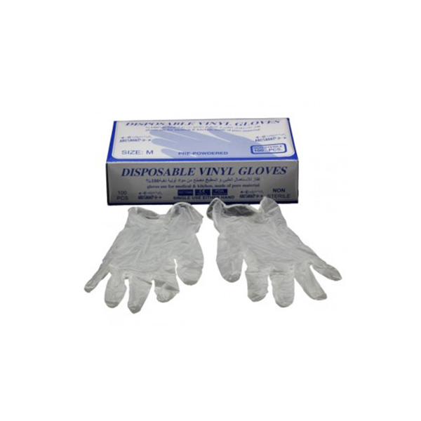 AboSaham Disposable Vinyl Gloves M, 100 Pcs | Pack, 10 Packs | Carton