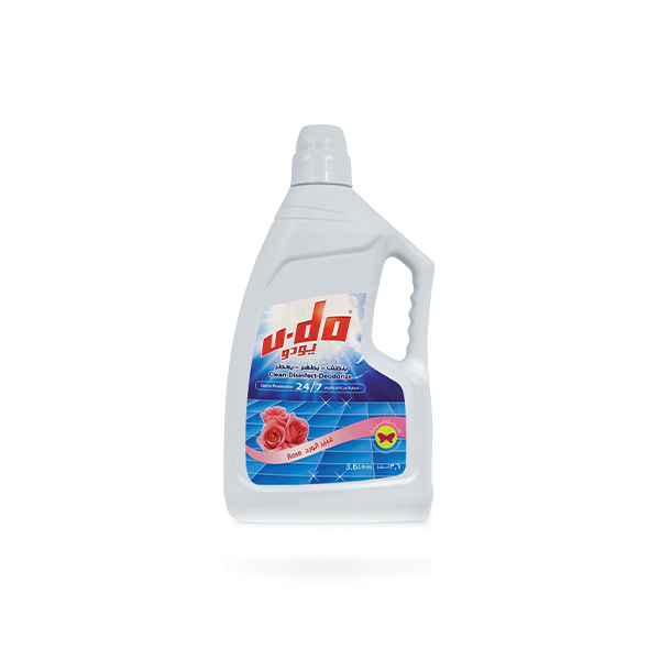 U-Do Floor Cleaner Rose 3 L, 6 Pcs | Carton