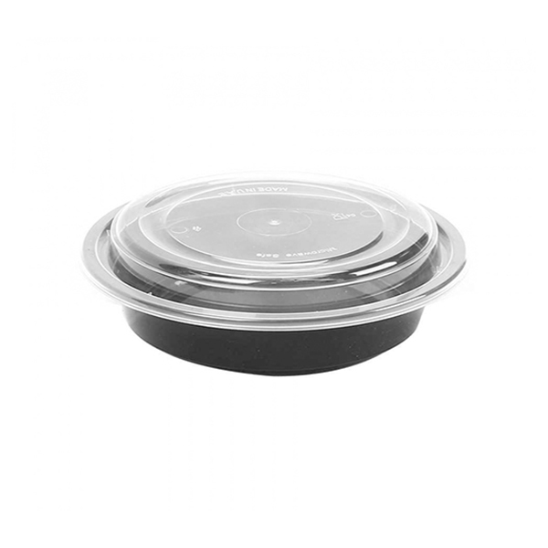 Round Microwave Container 16 Oz with cover, 150 Pcs | Carton