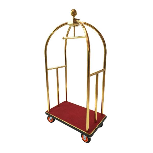 Luggage Trolley Strong Steel Large Size (112* 65* 180 cm) (Gold - Sliver) Wheel 8 inch, 1 Pcs