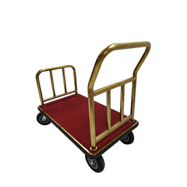 Luggage Trolley Strong Steel Small Size (95 * 55 * 180 cm) (Gold) Wheel 8 inch, 1 Pcs