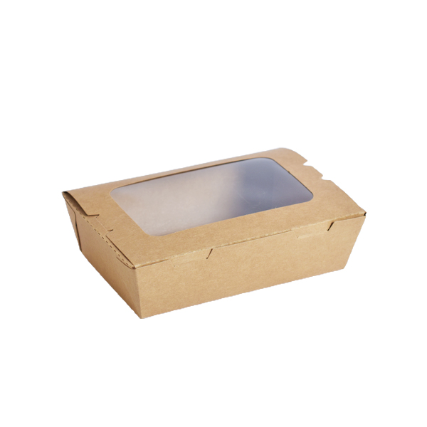 Disposable Paper Containers with Plastic Lid 700 ml, 200 Pcs | Carton