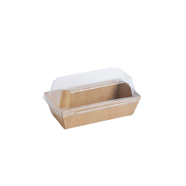 Disposable Sushi Paper Box with Plastic Lid, Size( 35Dx75Wx135L), 1000 Pcs | Carton