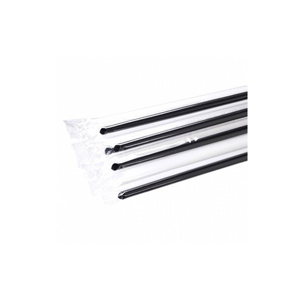 Skp Juice Straw 10 Mm Black Wrapped, 100 Pcs | Bag, 20 Bags | Carton