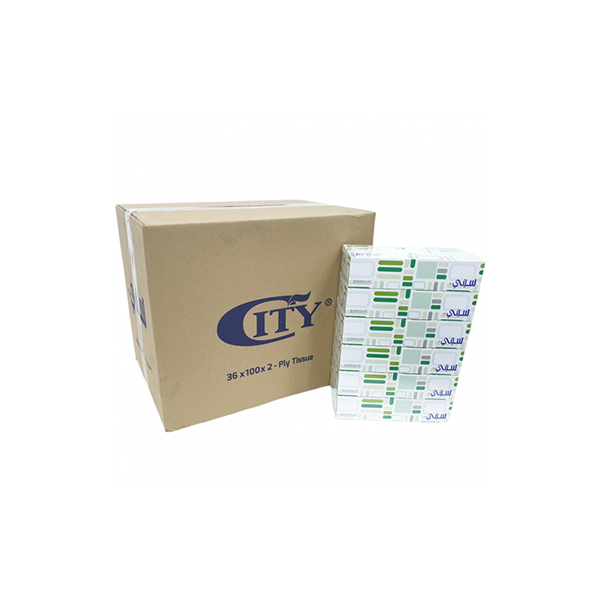 City Face Tissue 90 Sheets, 6 Nylon Boxes, 6 Pcs | Carton