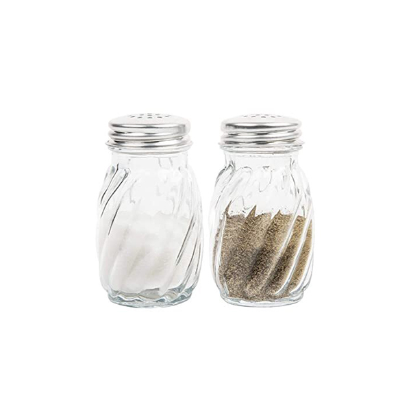 Clear Glass Salt And Pepper Shaker, 12 Pcs | Carton