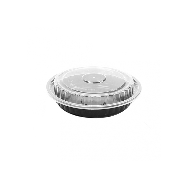 Round Microwavable Container with cover 12 Oz, 300 Pcs | Carton