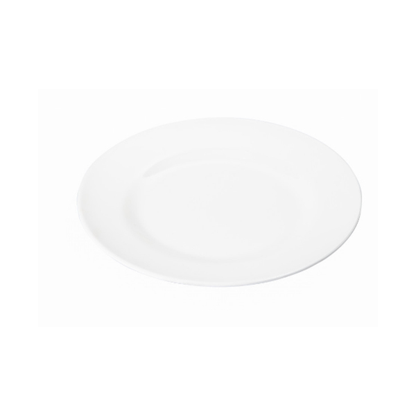 White Round Glass Plate Size 23 Cm, 50 Pcs | Carton