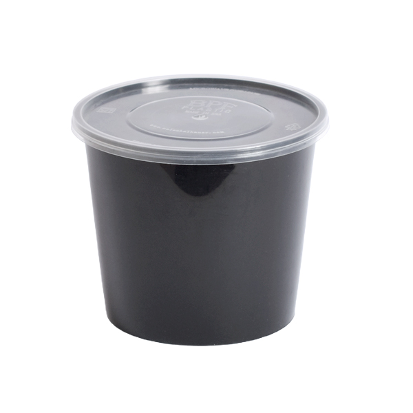 Disposable Microwave Black Round Box Size 700 mg, 250 Pcs | Carton