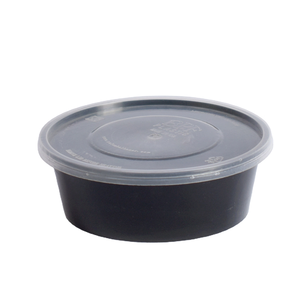 Disposable Microwave Black Round Box Size 250 mg, 250 Pcs | Carton