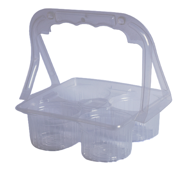 Disposable Plastic Cup Holders Clear, 135 Pcs | Carton