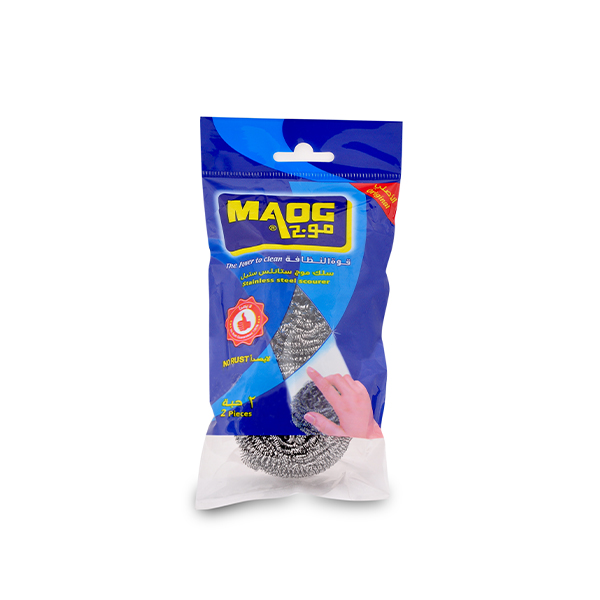 Maog Stainless Steel Scrubber 1 Pc Blister Card (48+16 Free), 64 Pcs | Carton