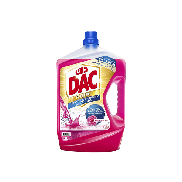 DAC Liquid Floor Disinfectant &amp; Cleaner Flower Scent 3 L, 6 Pcs | Carton