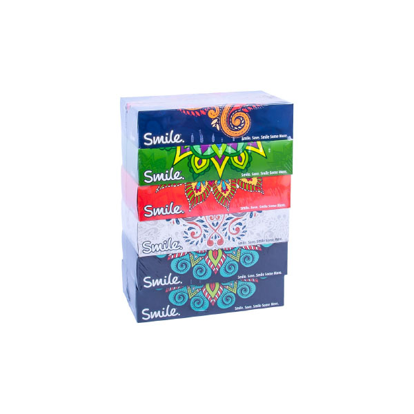 Smile Face Tissue, 100 Sheets, 6 Boxes, 6 Pcs | Carton