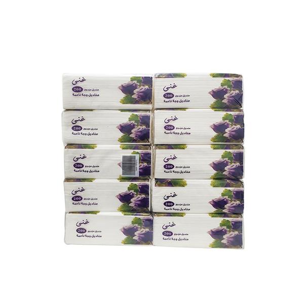 Ghena Face Tissue, 600 Sheets, 10 Nylon Boxes, 4 Pcs | Carton