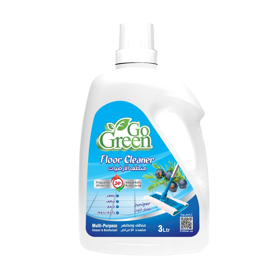 Go Green Floor Cleaner Juniper Scent 3 L, 6 Pcs | Carton 