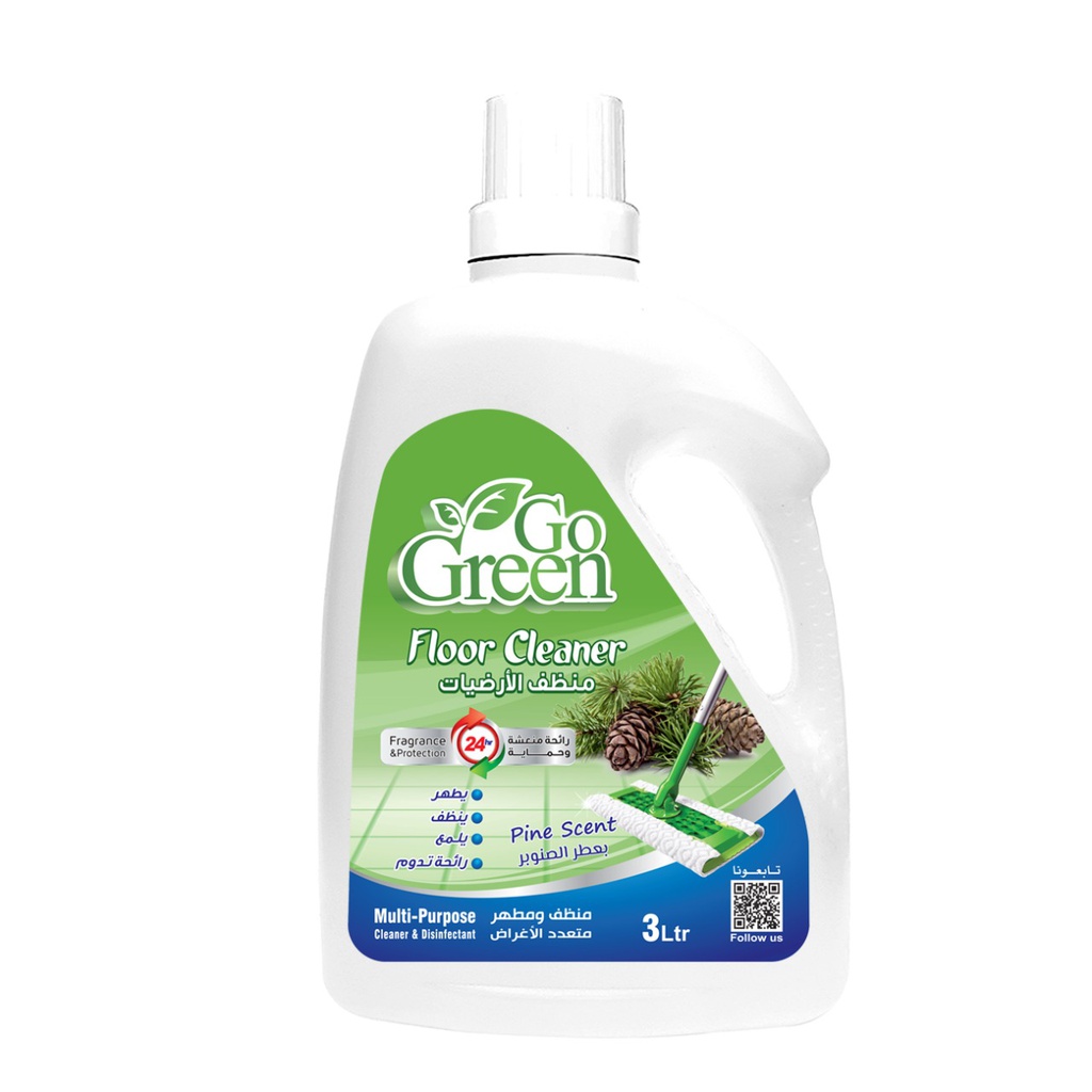 Go Green Floor Cleaner Pine Scent 3 L, 6 Pcs | Carton