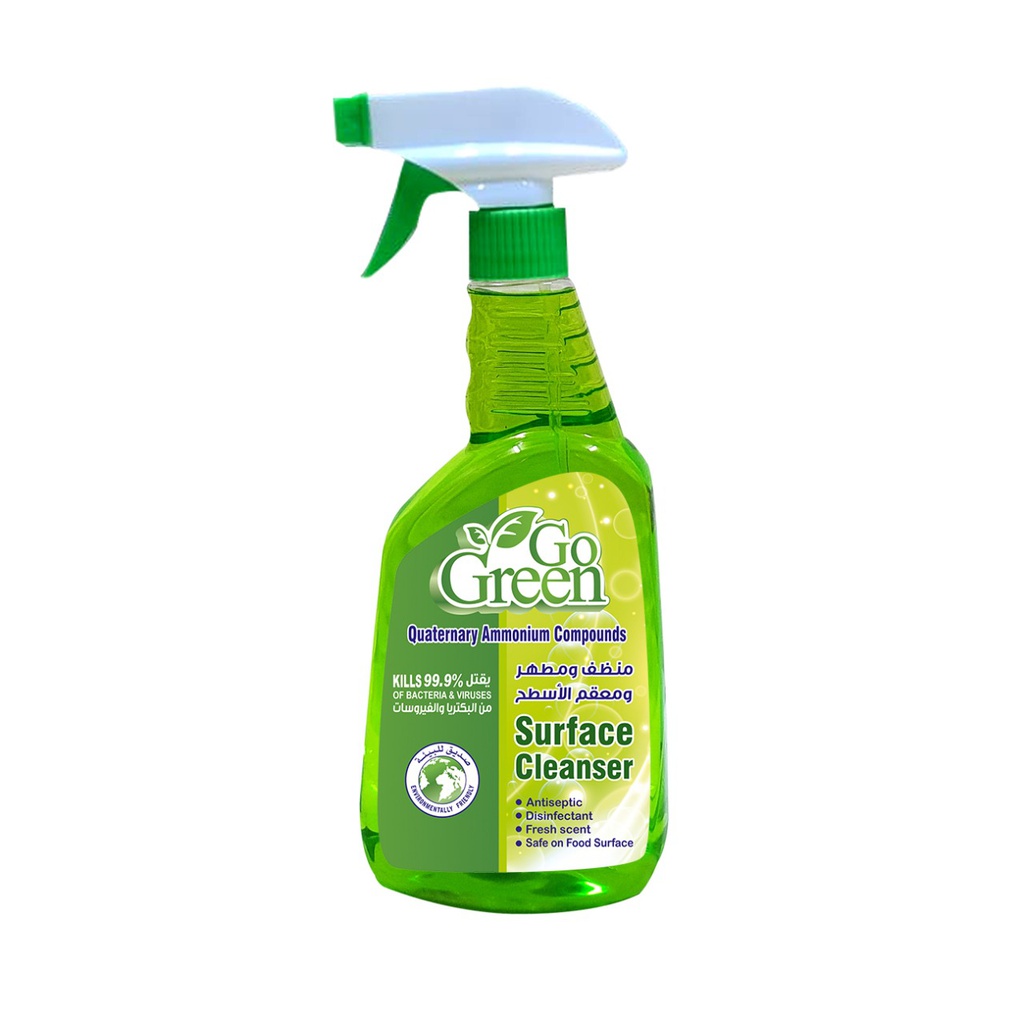 Go Green Surface Cleaner and Disinfectant 750 Ml, 12 Pcs | Carton