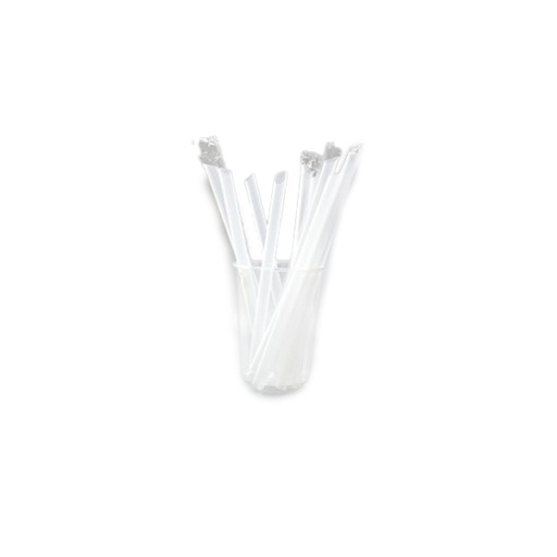 [SH-035] Juice Straw 9 mm Clear, 100 Pcs | Bag, 20 Bags | Carton