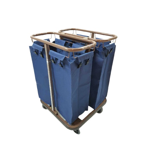 [FR-155] Laundry Cart Blue Color Double Bag, 1 pcs