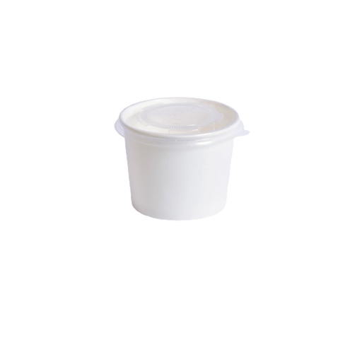 [MT-007] Disposable Paper Box with Plastic Lid Size 4 Oz, 1000 Pcs | Carton