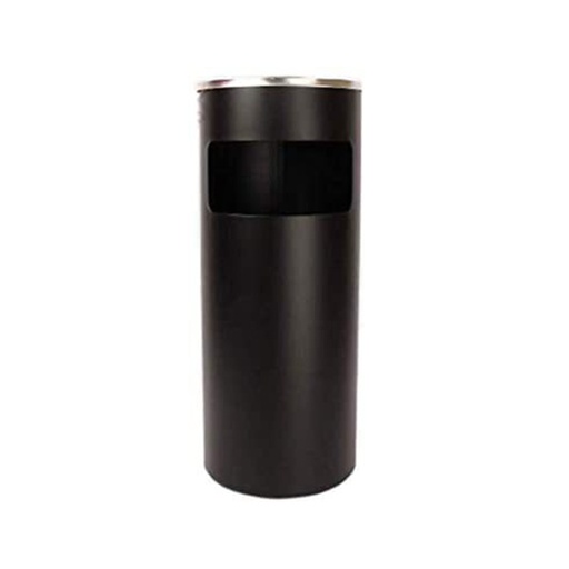 [FR-210] Ashtray + Trash basket Black Color Steel, 1 Pcs