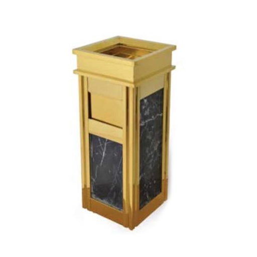 [FR-223] Ashtray + Trash basket Golden Color A3B, 1 Pcs