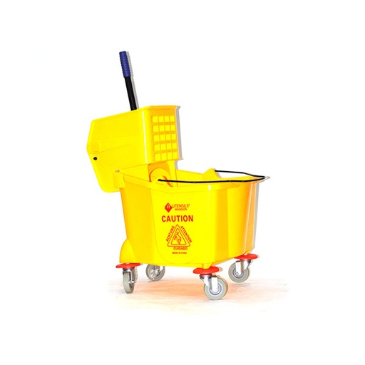 [FR-135] Single Mop Bucket with Steel Squeezer Capacity 32 L, 1 pcs