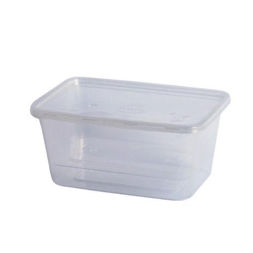 [MT-056] Disposable Microwave Clear Rectangle Box Size 750 mg, 250 Pcs | Carton