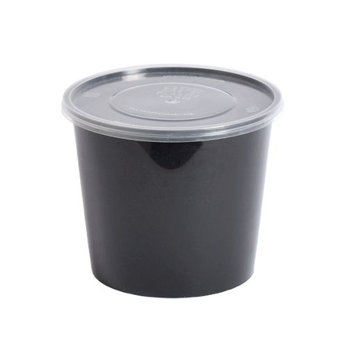 [MT-065] Disposable Microwave Black Round Box Size 700 mg, 250 Pcs | Carton