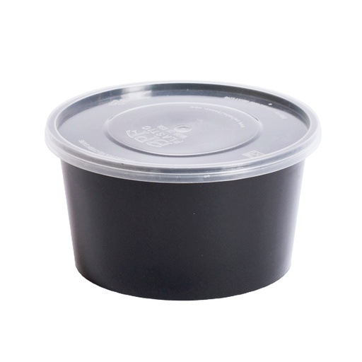 [MT-070] Disposable Microwave Black Round Box Size 450 mg, 250 Pcs | Carton