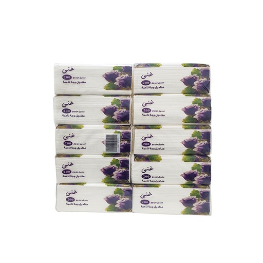 [WS-154] Ghena Face Tissue, 600 Sheets, 10 Nylon Boxes, 4 Pcs | Carton