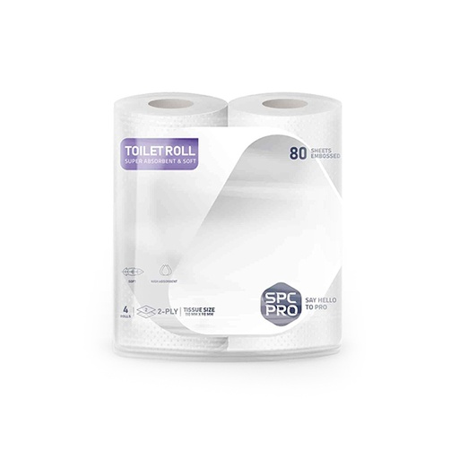 [SP-019] SPC Pro Bath Tissue Roll, 80 Sheets, 48 Pcs